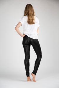 Legging en cuir d'agneau stretch