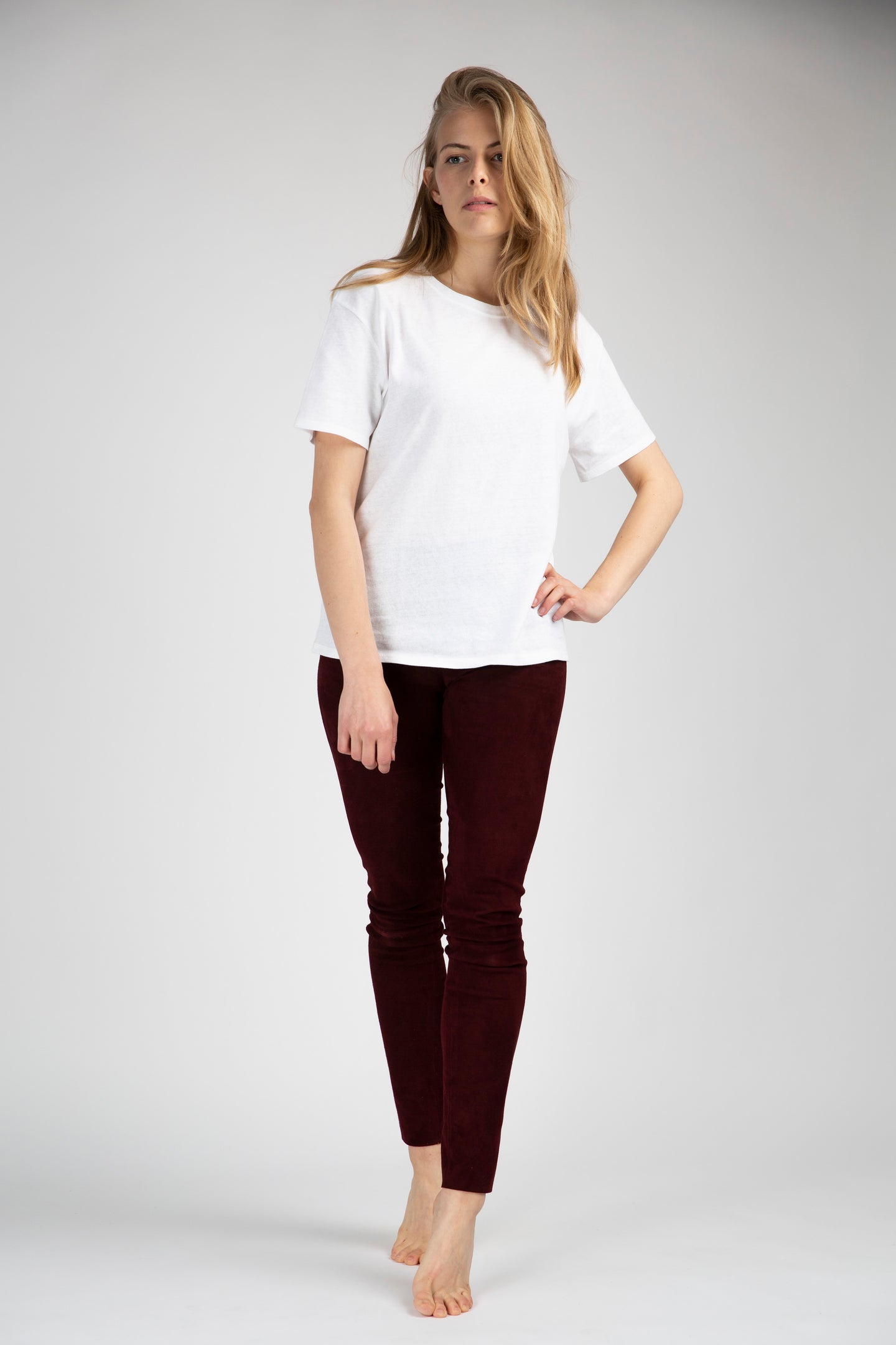 Legging en velours d'agneau stretch